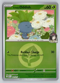 ERIKA'S ODDISH (ENERGY SYMBOL) 001/217 ASCENDED HEROES POKEMON REVERSE HOLO NM - Image 1