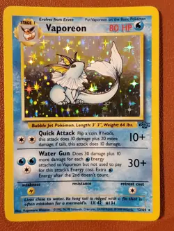 Vaporeon 12/64 Holo Rare | Jungle Set Unlimited | Pokemon TCG | LP - Image 1