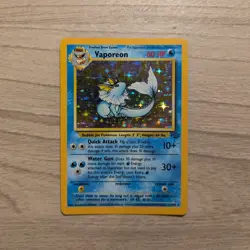 Pokemon Vaporeon Jungle 12/64 Holo Unlimited Holo Rare Card - LP - Image 1
