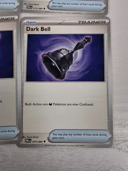 4x Dark Bell 075/084 Playset Trainer Pokemon Trading Card Game Deck Building - Image 2