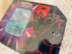 Pokemon Cards Destined Rivals Team Rocket Tin Nidoking EX Promo 5 Booster Packs - Image 2