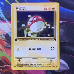 Voltorb 69/82 1st Edition Team Rocket 2000 Vintage Pokemon TCG Card WOTC LP - Image 1