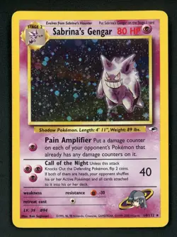 Sabrina's Gengar Holo - Pokemon 2000 Gym Heros #14 - Image 1