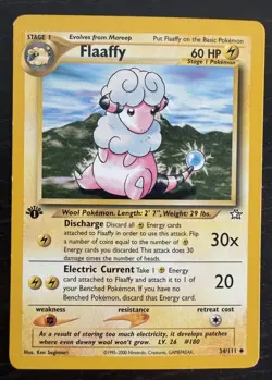 Pokemon TCG | Flaaffy 34/111 | Neo Genesis 1st Edition | LP - Image 1