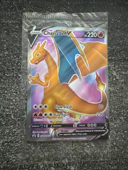 CHARIZARD V FULL ART - POKEMON SWSH050 PROMO EPEE ET BOUCLIER NEUF ENGLISH - Image 1