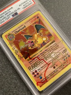 Mitsuhiro Arita Signed 1999 Pokemon #4 Shadowless Charizard PSA/DNA AUTH AUTO 10 - Image 3