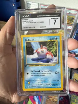 Goldeen Pokemon (2001) Neo Revelation CGC 7 NEAR MINT - Image 1