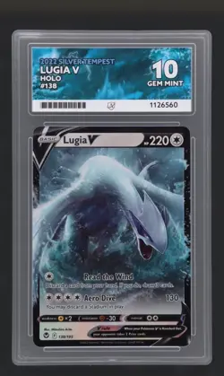 Pokemon Lugia V Ace 10 Gem Mint! 138/195 Sword & Shield Silver Tempest 2022 - Image 1