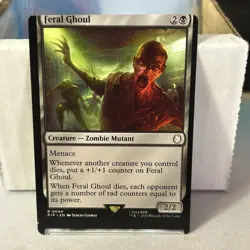 MTG Magic the Gathering Feral Ghoul (44/1190) Fallout LP MIs Cut Error Card - Image 1