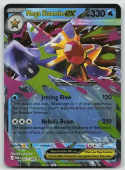 Pokemon Mega Starmie ex 021/088 Perfect Order Double Rare Holo NM - Image 1
