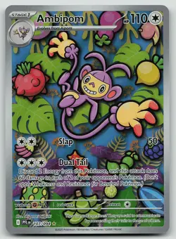 Pokemon Ambipom 107/094 Phantasmal Flames Illustration Rare Holo NM - Image 1