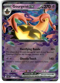 Pokemon Gourgeist ex 041/086 ME04: Chaos Rising Double Rare Holo NM - Image 1