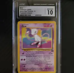 CGC 10 Mew 8 Black Star Promo Pokemon League 2000 Pokemon Card - Image 1