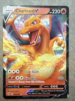 Pokemon TCG Charizard V 019/189 Swsh03: Darkness Ablaze Holo NM/MINT - Image 1