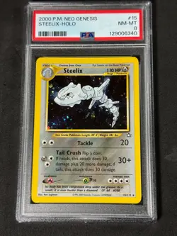 Pokemon PSA 8 Steelix 15/111 Neo Genesis Unl 2000 New Cert - Image 1