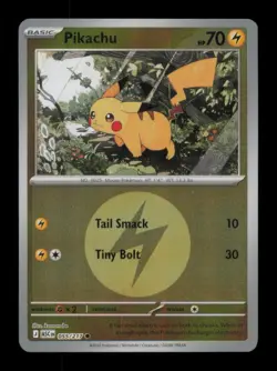 REVERSE HOLO PIKACHU (ENERGY SYMBOL PATTERN) COMMON 055/217 NM POKEMON - Image 1