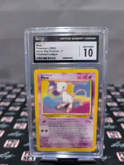 CGC 10 GEM MINT Mew 2000 Black Star Promos 8 Pokemon League Pokemon Card - Image 1