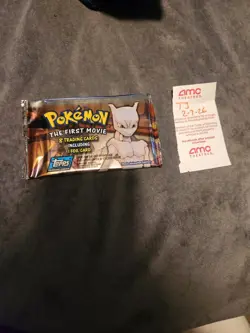 Pokemon TCG The First Movie Topps Series Sealed Pack - Blue Logo Mewtwo - Image 2