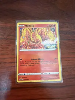 Moltres SWSH 185 Holo STAMPED Prerelease Promo -Brilliant Stars -Pokemon TCG - Image 1