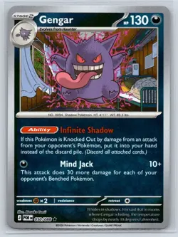 GENGAR 050/088 R Perfect Order Pokemon Reverse Holo NM - Image 1