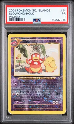 2001 POKEMON SOUTHERN ISLANDS PROMO #14 SLOWKING-HOLO PSA 1 - Image 1