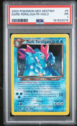 2002 POKEMON NEO DESTINY #5 DARK FERALIGATR-HOLO PSA 1 - Image 1