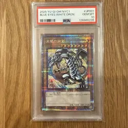 PSA 10 Blue Eyes White Dragon JP001 YU-GI-OH! NYC1 GEM MT Japanese Ukiyo-e Stamp - Image 1