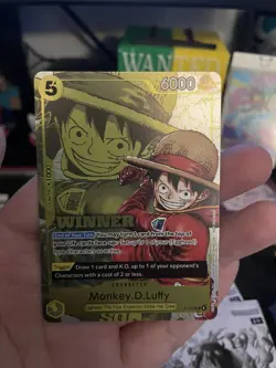 One Piece TCG Monkey.D.Luffy Winner Promo P-106 NM English - Image 1