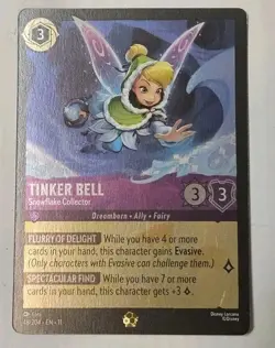 Disney Lorcana Tinker Bell - Snowflake Collector 48/204 SR Cold Foil - Image 1