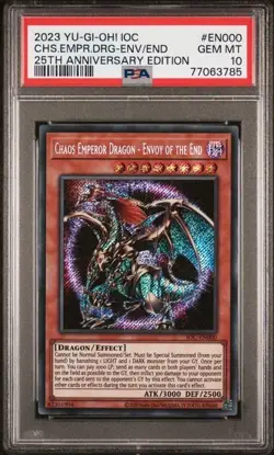 Chaos Emperor Dragon- Envoy Of The End IOC-EN000 PSA 10 25th Ann Ed. YU-GI-OH! - Image 1