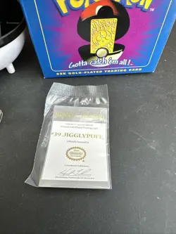 1999 Pokemon Jigglypuff 23K Gold-Plated Trading Card/W COA and Pokeball Case MIB - Image 3