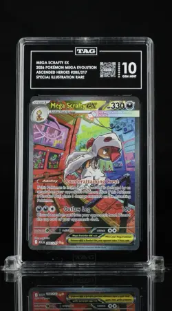 2026 POKEMON ASCENDED HEROES SPECIAL ILLUSTRATION RARE MEGA SCRAFTY EX TAG 10 - Image 1