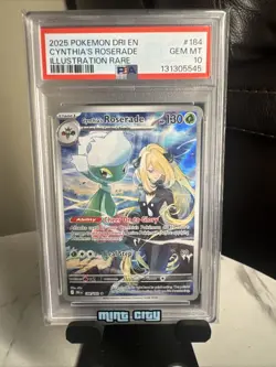 2025 POKEMON DRI EN-DESTINED RIVALS #184 CYNTHIA'S ROSERADE ILLUSTRATION RARE - Image 1