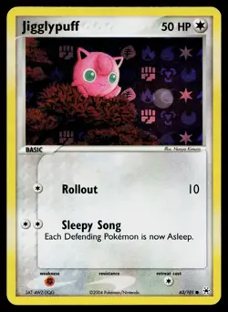 JIGGLYPUFF 63/101 COMMON HIDDEN LEGENDS POKEMON REVERSE HOLO LP - Image 1