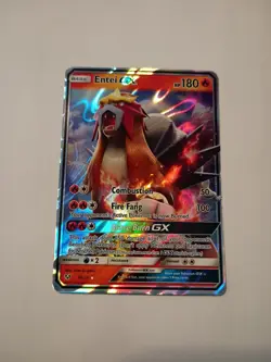 Pokemon Entei GX TCG Shining Legends Holo Ultra Rare Card 10/73 - Image 1