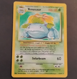 Wizards Pokemon TCG Venusaur Base Set 15/102 Holo Rare Unlimited 1999 100 HP - Image 1