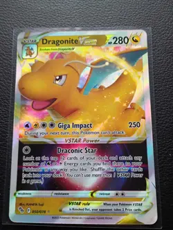 Pokemon Dragonite VSTAR, Ultra Rare, Full Art, Holo, Pokemon GO, 050/078 - Image 1