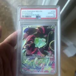 POKEMON BULBASAUR 133/132 FULL ART ILLUSTRATION RARE MEGA EVOLUTION 2025 PSA 10 - Image 1