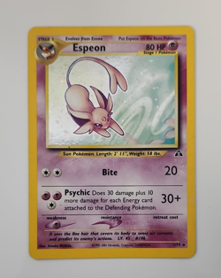 Espeon Pokemon Card TCG Neo Discovery Holo Rare Card 1/75 Excellent Condition - Image 1
