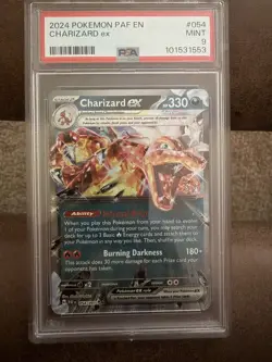 2024 POKEMON PAF EN-PALDEAN FATES #054 CHARIZARD EX PSA 9 - Image 1