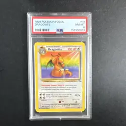 The Pokemon Company Dragonite 19/62 Fossil 1999 PSA 8 Unlimited Rare Regular - Image 1