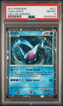 2011 Pokemon Call Of Legends Lugia-Holo #SL7 NM-MT PSA 8 Shiny Holo Rare - Image 1