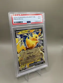Pikachu EX 063/193 Snowflake Stamp Holiday Promo PSA 9 Pokemon Card S&V - Slab - Image 2