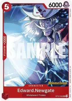 Edward.Newgate (Release Event Stamp) OP12-002 Uncommon One Piece Card - Image 1
