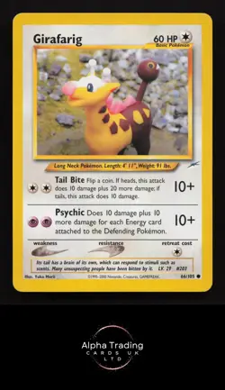 Girafarig 66/105 Common Neo Destiny Pokemon Unlimited Lightly Played - Image 1