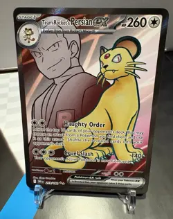 Pokemon TCG Team Rocket's Persian ex 219/182 Destined Rivals Ultra Rare Holo ENG - Image 1