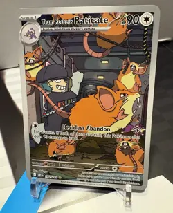 Pokemon TCG Team Rocket's Raticate 202/182 SV10 Destined Rivals IR FA Holo ENG - Image 1