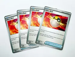 Pokemon Cards Paldean Fates Playset Ultra Ball 091/091 x4 4x - Image 1