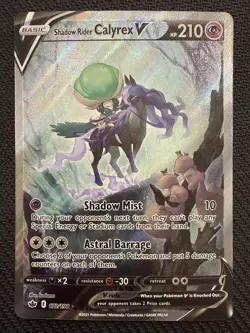 Shadow Rider Calyrex V Alternate Full Art 2021 Pokemon Chilling Reign #172/198 - Image 1