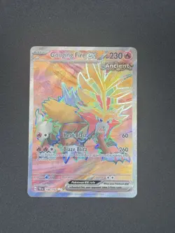 Pokemon TCG Gouging Fire EX Scarlet Violet Temporal Forces Holo Card 188/162 - Image 1